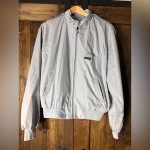 Members Only Light Gray Windbreaker Jacket